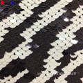 5mm reversible Black and White Sequin Fabric